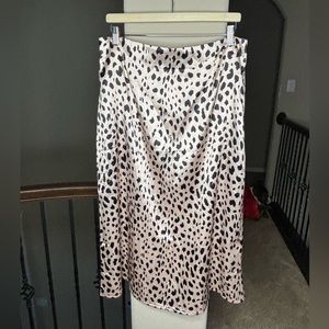 Shein Curve Animal Print Midi Slip Skirt Size 1X